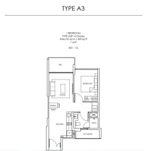 peak-residence-floor-plan-1-bedroom-type-a3-singapore