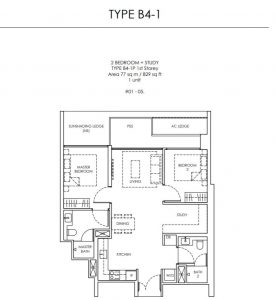peak-residence-floor-plan-2-bedroom-plus-study-type-b4-1-singapore