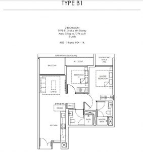 peak-residence-floor-plan-2-bedroom-type-b1-singapore